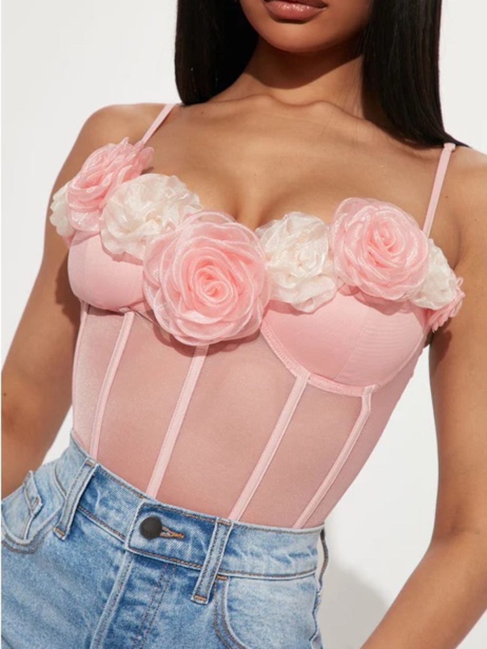 Fashion Nova Floral Corset Top- NWT